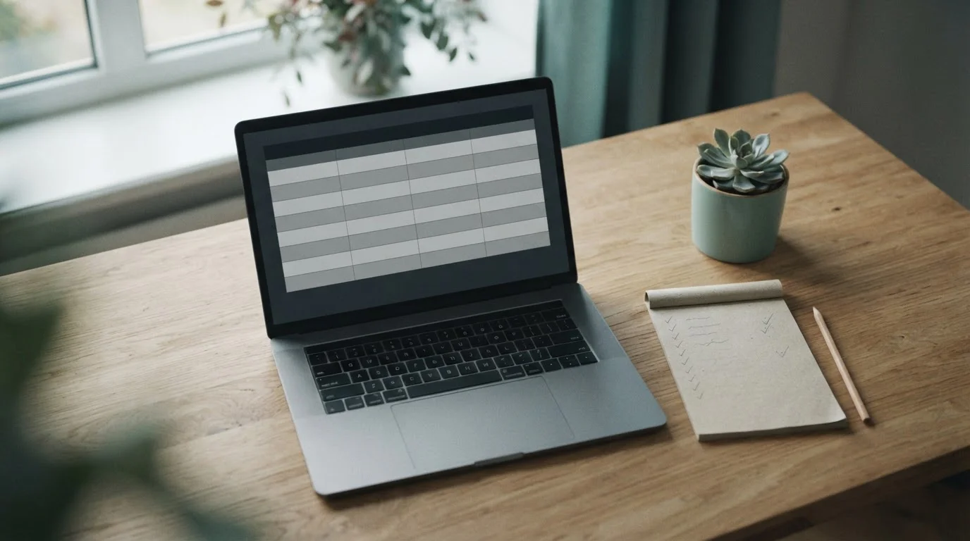 Laptop und Notizen mit abstrakter Vergleichstabelle für Wettanbieter