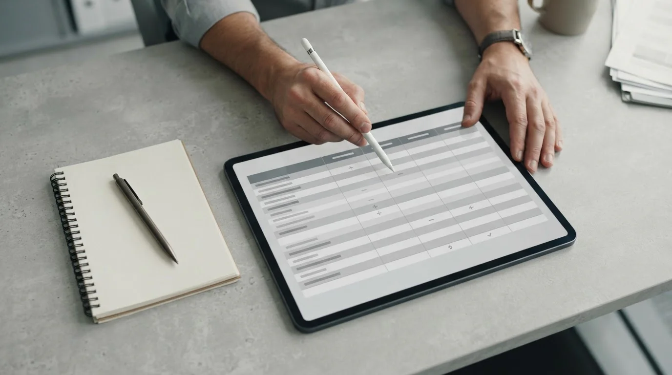 Vergleich von Wettanbietern mit Trustly auf Tablet-Bildschirm