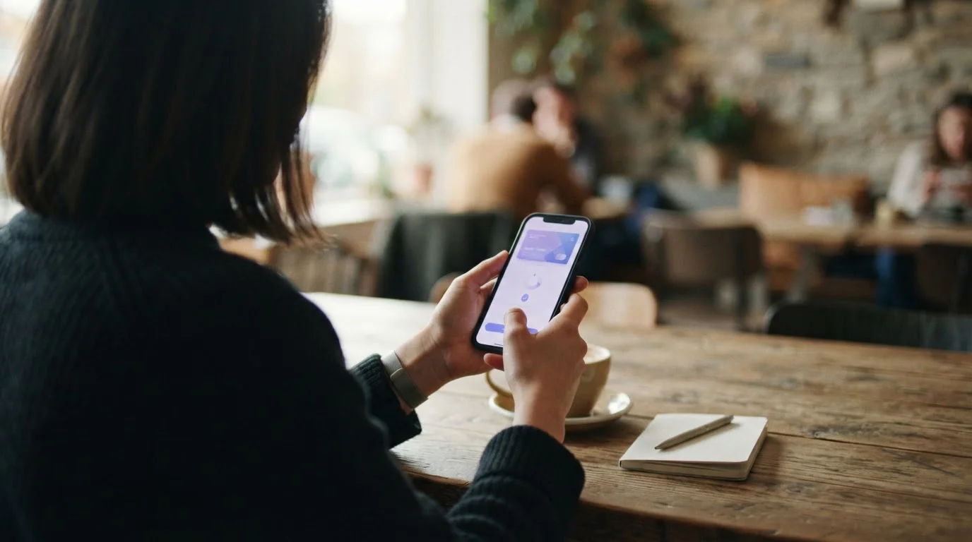 Nutzer führt Online-Zahlung über digitales Wallet durch