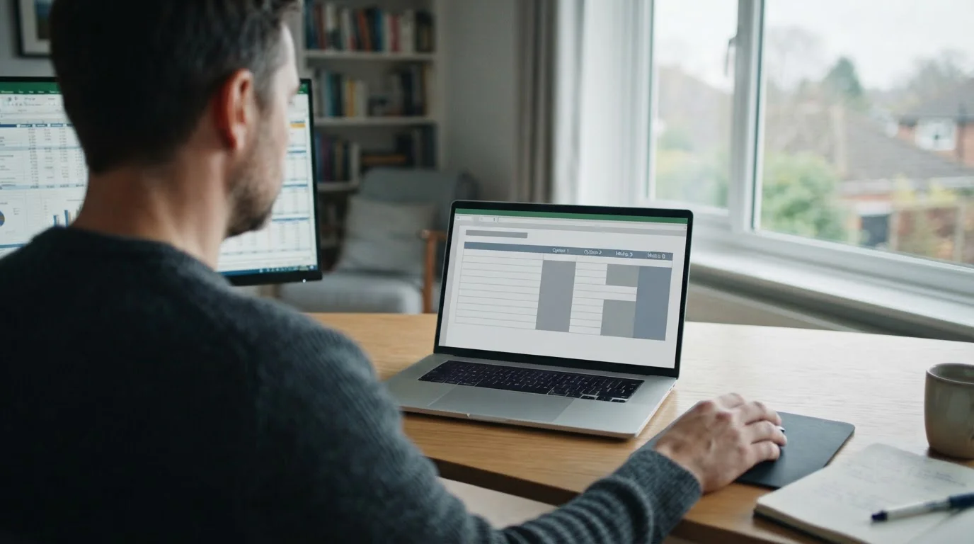 Person analysiert Wettanbieter mit Steuerübernahme am Laptop