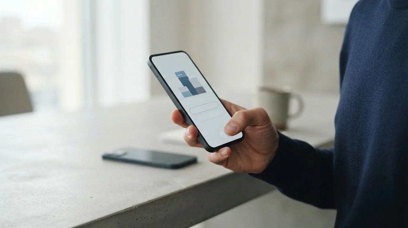 Smartphone mit abstrakter Zahlungsschnittstelle und biometrischer Authentifizierung